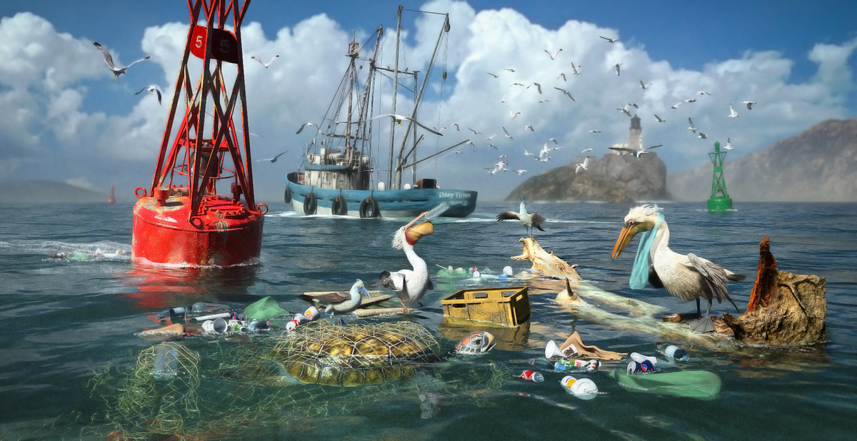 Surviving the Garbage Tide by DigitalArt4U